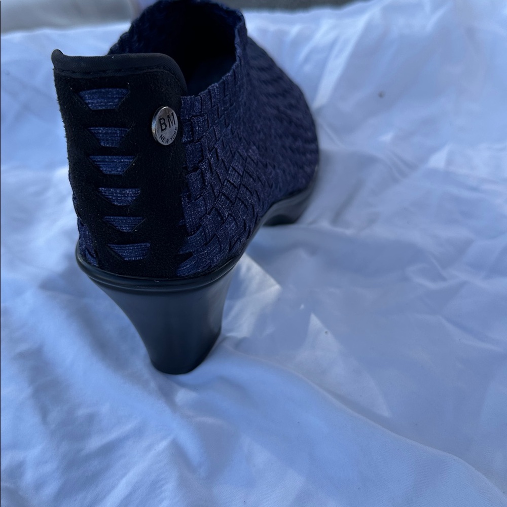 Bernie Mev Lulia Woven Wedge Pump Blue Jeans Denim Size 41 (US f9.5, 10 10.5) - Picture 2 of 3